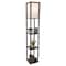 Hastings Home Hastings Home Floor Lamp Etagere Style with LED Light Bulb and 3 Tiers Storage Shelves (Black) 142906RCX - alternate 1